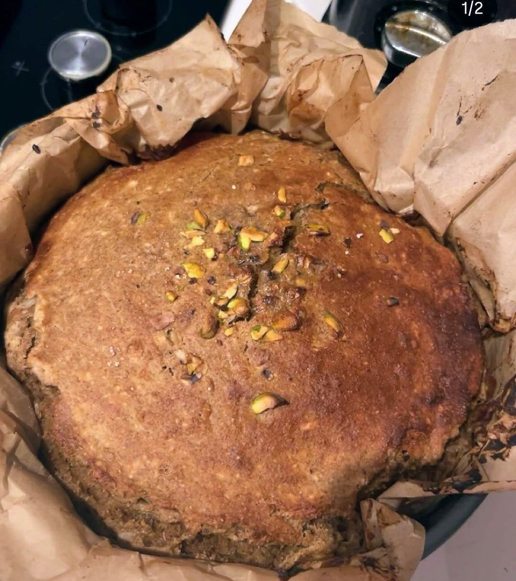 Freshly Baked Banana and Pistachio Bread (Thick Slice)